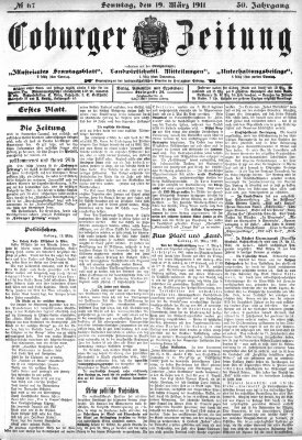 Coburger Zeitung Sonntag 19. März 1911