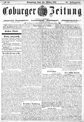 Coburger Zeitung Sonntag 26. März 1911