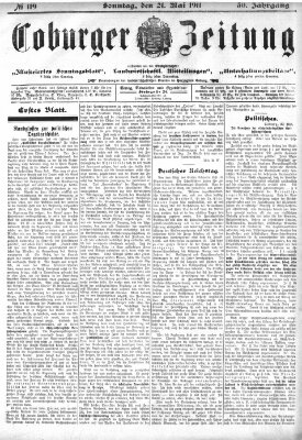 Coburger Zeitung Sonntag 21. Mai 1911