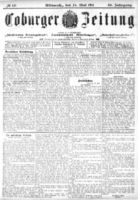 Coburger Zeitung Mittwoch 24. Mai 1911