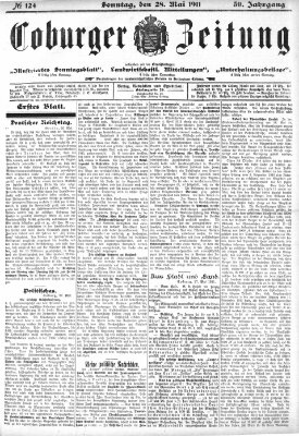 Coburger Zeitung Sonntag 28. Mai 1911