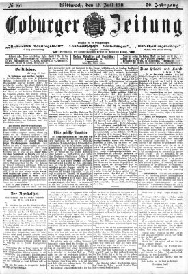 Coburger Zeitung Mittwoch 12. Juli 1911