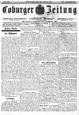 Coburger Zeitung Sonntag 16. Juli 1911