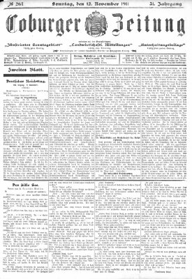 Coburger Zeitung Sonntag 12. November 1911