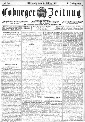 Coburger Zeitung Mittwoch 6. März 1912