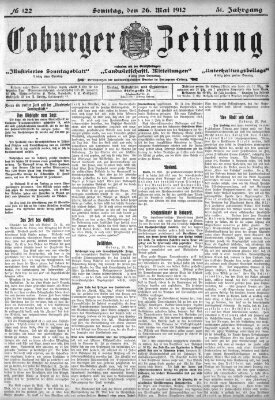 Coburger Zeitung Sonntag 26. Mai 1912