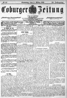 Coburger Zeitung Sonntag 2. März 1913