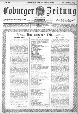 Coburger Zeitung Sonntag 9. März 1913