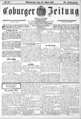 Coburger Zeitung Mittwoch 14. Mai 1913