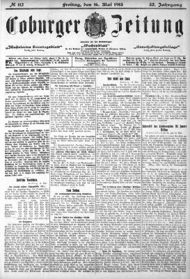 Coburger Zeitung Freitag 16. Mai 1913