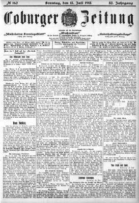 Coburger Zeitung Sonntag 13. Juli 1913