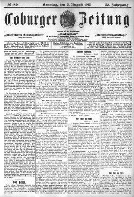 Coburger Zeitung Sonntag 3. August 1913