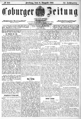 Coburger Zeitung Freitag 8. August 1913