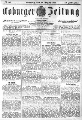 Coburger Zeitung Sonntag 10. August 1913