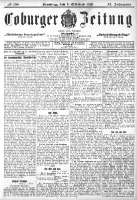 Coburger Zeitung Sonntag 5. Oktober 1913