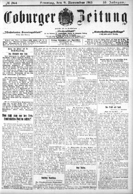 Coburger Zeitung Sonntag 9. November 1913