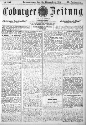 Coburger Zeitung Donnerstag 13. November 1913