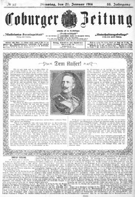 Coburger Zeitung Dienstag 27. Januar 1914