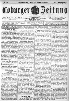 Coburger Zeitung Donnerstag 29. Januar 1914