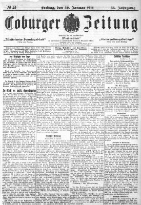 Coburger Zeitung Freitag 30. Januar 1914