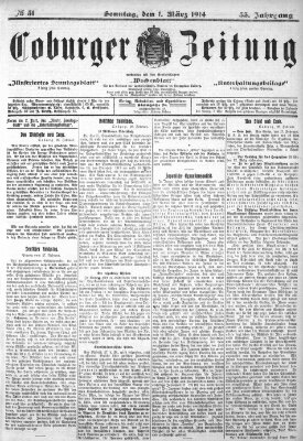 Coburger Zeitung Sonntag 1. März 1914