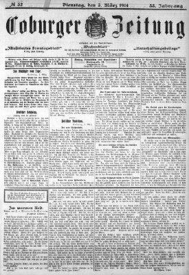 Coburger Zeitung Dienstag 3. März 1914