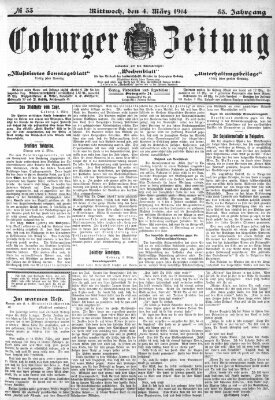 Coburger Zeitung Mittwoch 4. März 1914