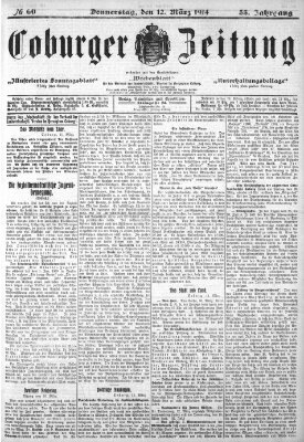 Coburger Zeitung Donnerstag 12. März 1914