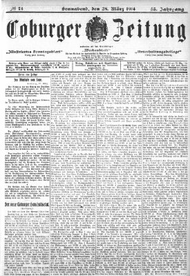 Coburger Zeitung Samstag 28. März 1914