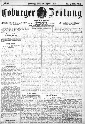 Coburger Zeitung Freitag 10. April 1914