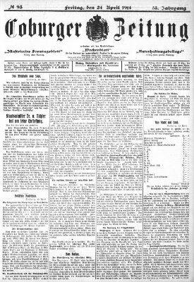 Coburger Zeitung Freitag 24. April 1914