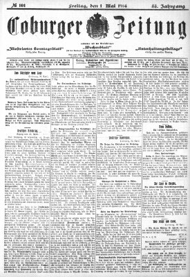 Coburger Zeitung Freitag 1. Mai 1914