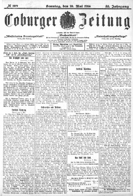 Coburger Zeitung Sonntag 10. Mai 1914