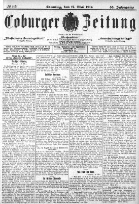 Coburger Zeitung Sonntag 17. Mai 1914