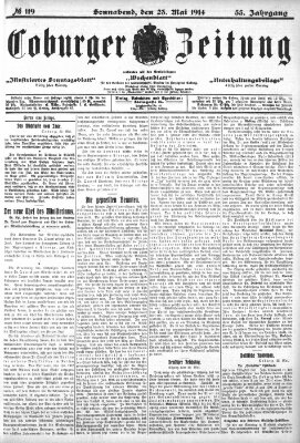 Coburger Zeitung Samstag 23. Mai 1914