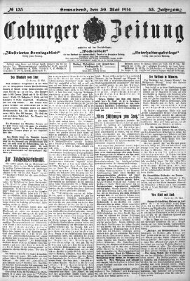 Coburger Zeitung Samstag 30. Mai 1914