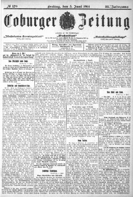 Coburger Zeitung Freitag 5. Juni 1914