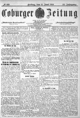 Coburger Zeitung Freitag 12. Juni 1914