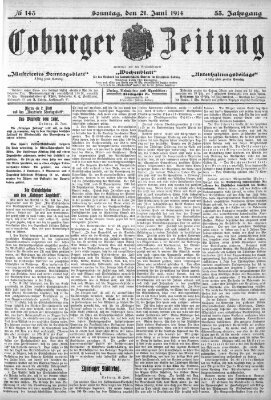 Coburger Zeitung Sonntag 21. Juni 1914