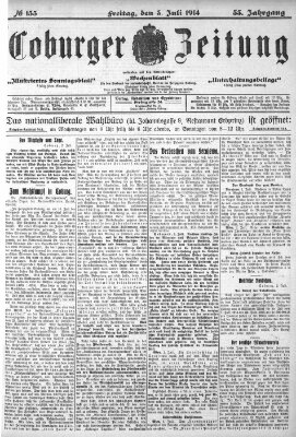 Coburger Zeitung Freitag 3. Juli 1914