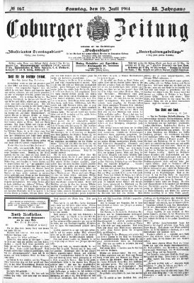 Coburger Zeitung Sonntag 19. Juli 1914