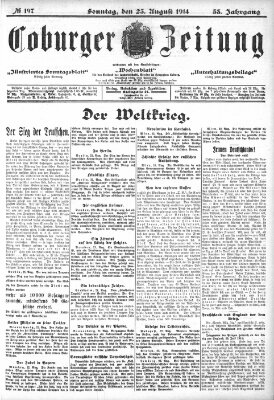 Coburger Zeitung Sonntag 23. August 1914