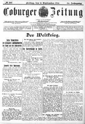 Coburger Zeitung Freitag 4. September 1914