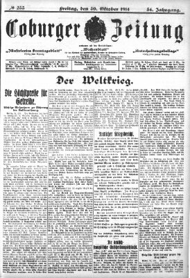 Coburger Zeitung Freitag 30. Oktober 1914