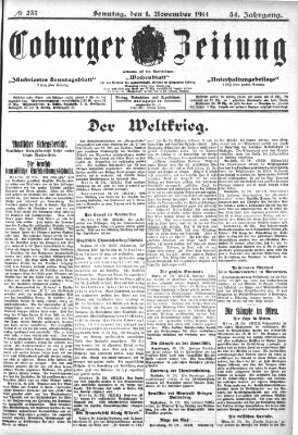 Coburger Zeitung Sonntag 1. November 1914