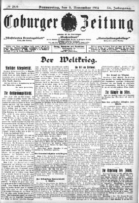 Coburger Zeitung Donnerstag 5. November 1914