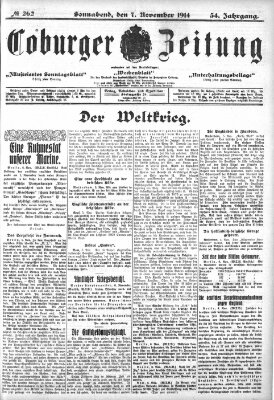 Coburger Zeitung Samstag 7. November 1914