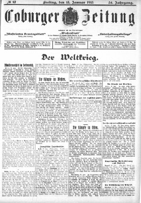 Coburger Zeitung Freitag 15. Januar 1915