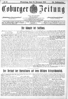 Coburger Zeitung Dienstag 19. Januar 1915