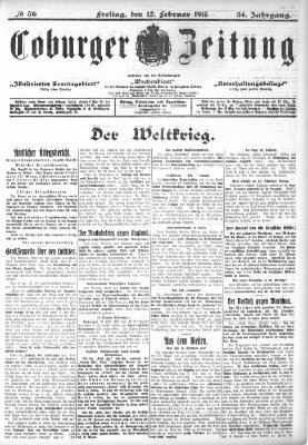 Coburger Zeitung Freitag 12. Februar 1915